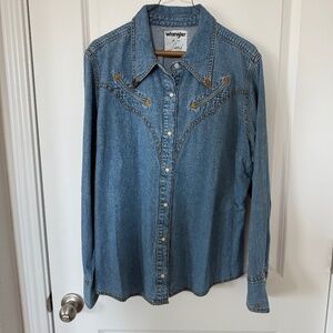 (NWOT) Lainey Wilson Western Denim Top by Wrangler